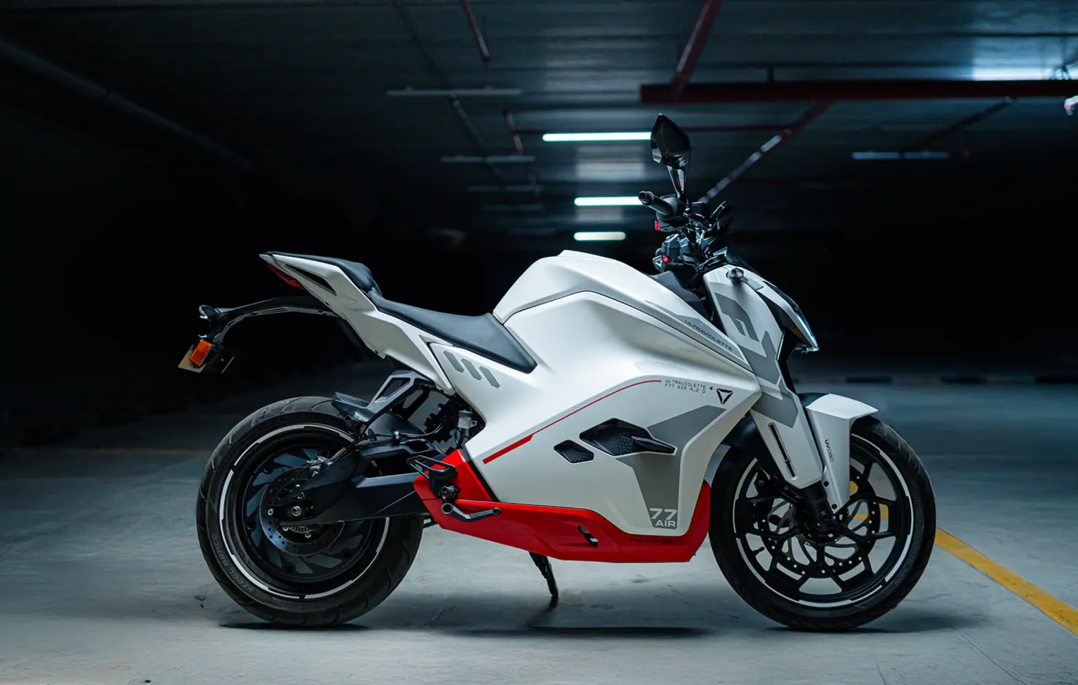Ultraviolette Porur showroom — DETAIL · FRONT FAIRING